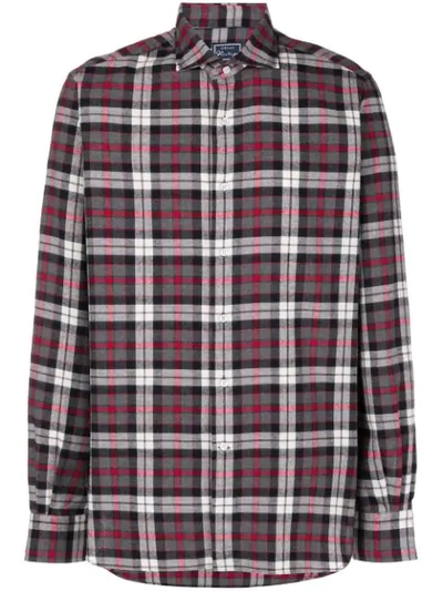 Shop Orian Checked Slim-fit Shirt In Multicolour