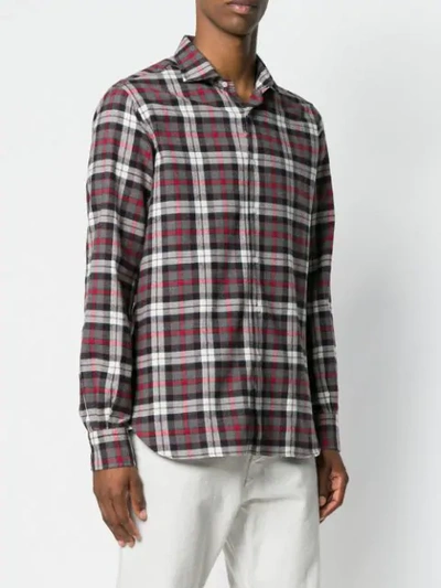 Shop Orian Checked Slim-fit Shirt In Multicolour