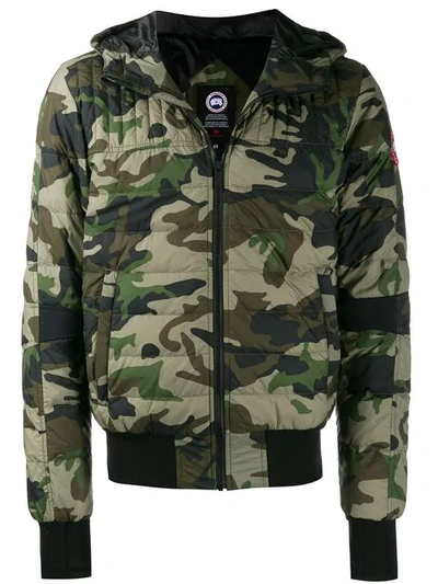 CANADA GOOSE CABRI CAMOUFLAGE HOODIE - 绿色