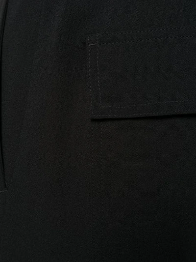 Shop Rick Owens Drawstring Cropped Trousers - Black