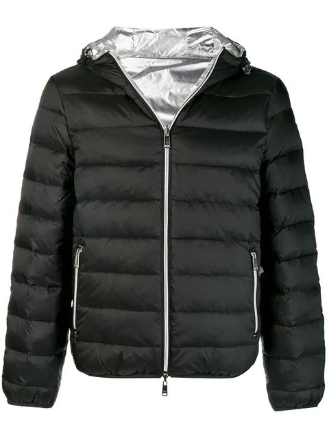 emporio armani black down padded jacket