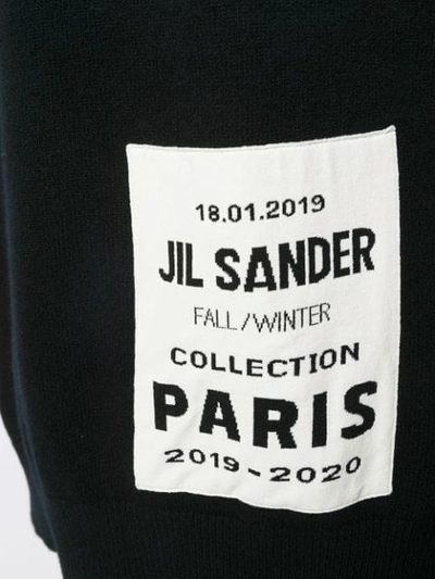 Shop Jil Sander Oversized Jumper In Black