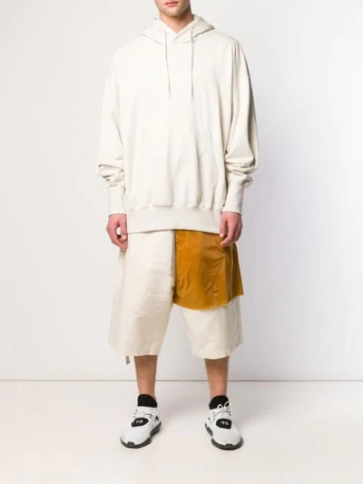 Shop Rick Owens Drkshdw Patchwork Detail Cropped Trousers In Neutrals