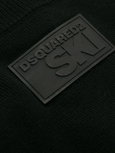 Dsquared2 Side Logo Band Zipped Jacket In Black