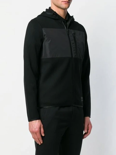 Shop Prada Slim Fit Hooded Jacket In F0002 Black