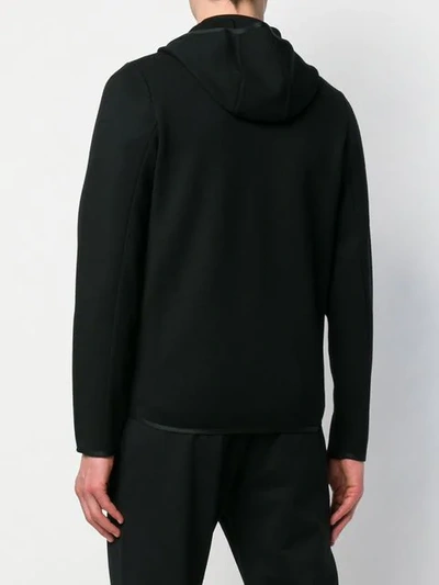 Shop Prada Slim Fit Hooded Jacket In F0002 Black