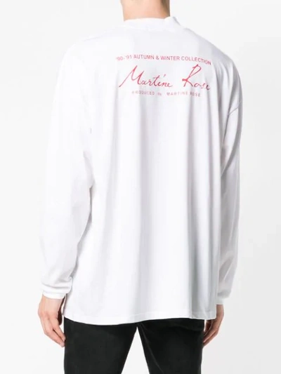 Shop Martine Rose Mock Neck Top In White