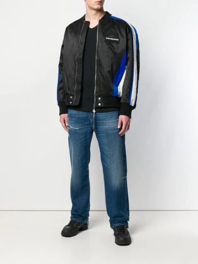 Shop Diesel Motor Bomber Jacket In Black