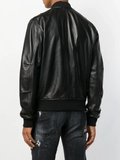 Shop Dsquared2 Zipped Bomber Jacket In Black