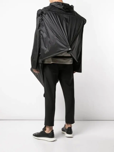 Shop Rick Owens Deconstructed Umbrella Coat In Black