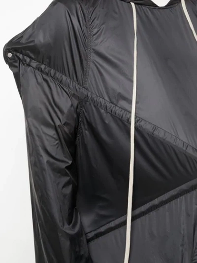 RICK OWENS DECONSTRUCTED UMBRELLA COAT - 黑色