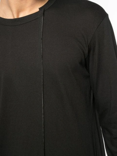 Shop Yohji Yamamoto Side Stitch T-shirt In 3-blk/gy