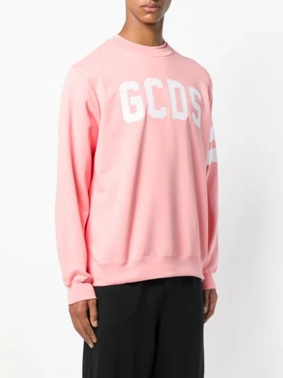 Shop Gcds Logo Sweatshirt In Pink
