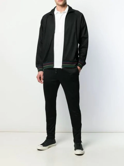Shop Ps By Paul Smith Striped Track Pants In Black