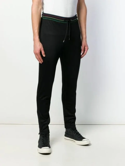 Shop Ps By Paul Smith Striped Track Pants In Black