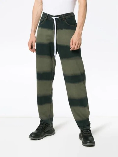 Shop Liam Hodges Hamburglar Wide Leg Jeans In Green