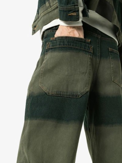 Shop Liam Hodges Hamburglar Wide Leg Jeans In Green