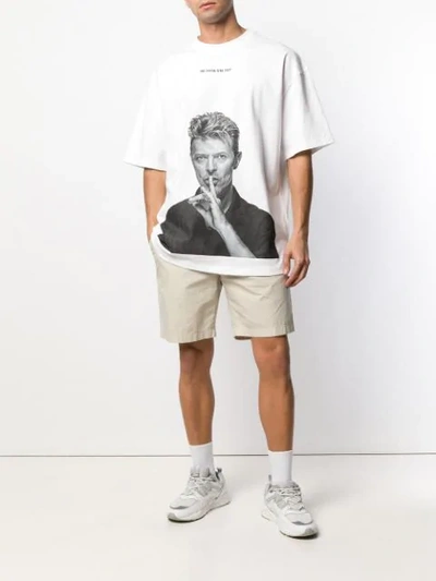 Shop Ih Nom Uh Nit Bowie Silence Print T-shirt In White