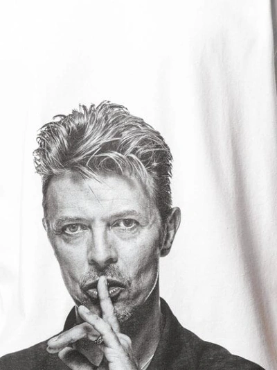 Shop Ih Nom Uh Nit Bowie Silence Print T-shirt In White