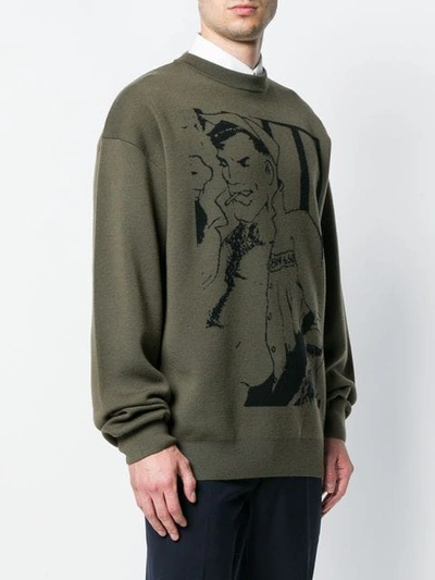 Shop Jw Anderson Sailor Sketch Sweater In Green