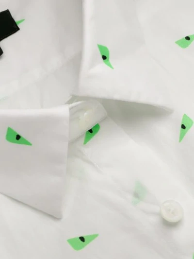 Shop Fendi Bag Bugs Print Shirt In F0q9v Verde Fluo