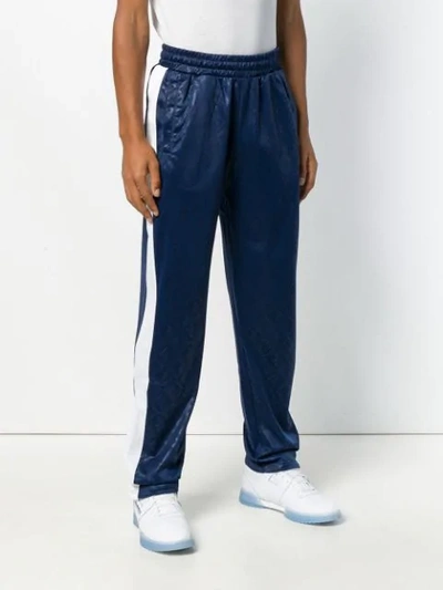 Shop Fila Monogrammed Track Trousers In Blue