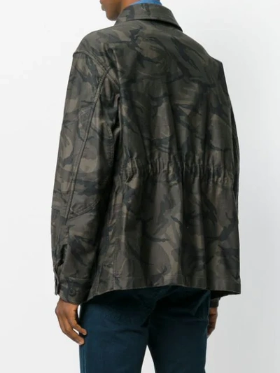 Shop Tom Ford Camouflage Cargo Jacket In Green