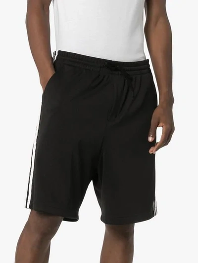 Shop Y-3 3 Stripe Track Shorts In Black