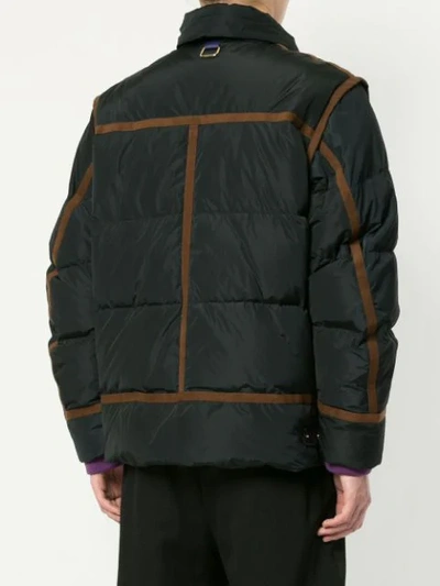 Shop A(lefrude)e Contrast Trim Padded Jacket In Black
