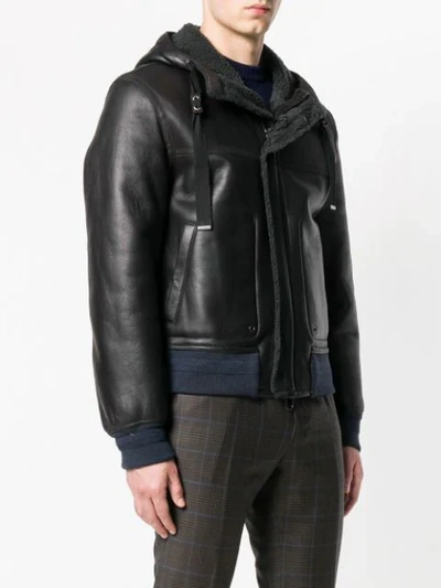 Shop Lanvin Bomber Style Jacket In Black