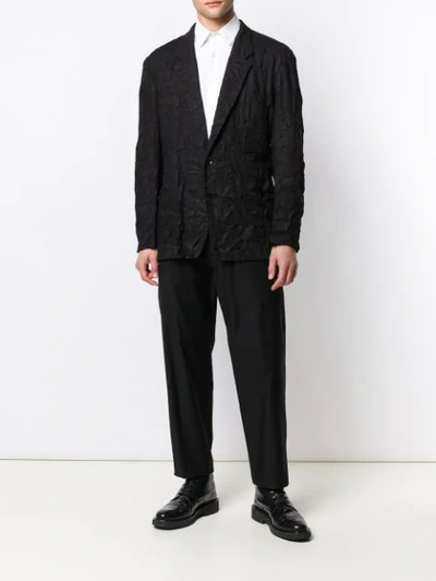 Shop Yohji Yamamoto Tailored Trousers In Black