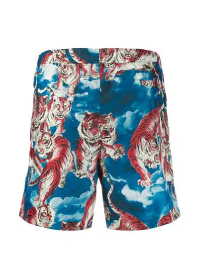 Shop Valentino Tiger Print Swimming Shorts In 5bk