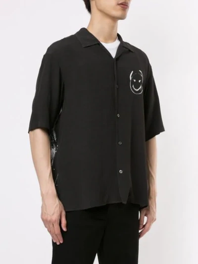Shop Undercover Graphic Print Shirt In Black