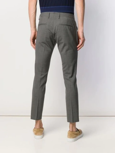 Shop Entre Amis Cropped Tailored Trousers In Grey
