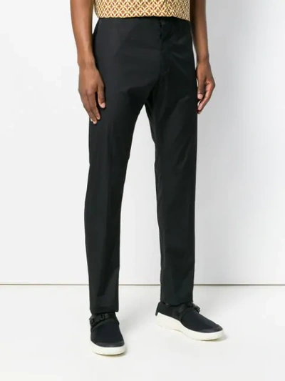 Shop Prada Slim Classic Trousers In Black