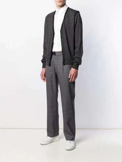 Shop Maison Margiela Tailored Check Trousers In Grey