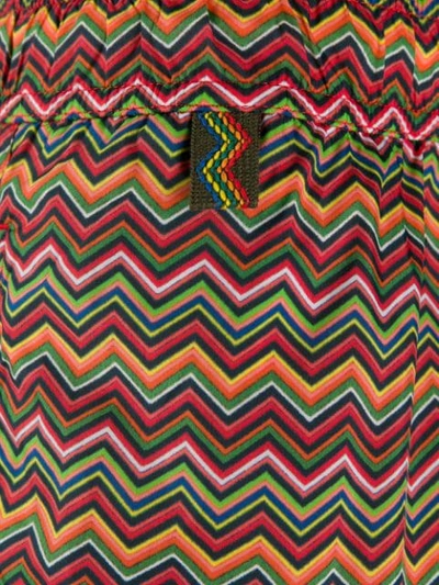 MISSONI CHEVRON PATTERN SWIMMING SHORTS - 红色