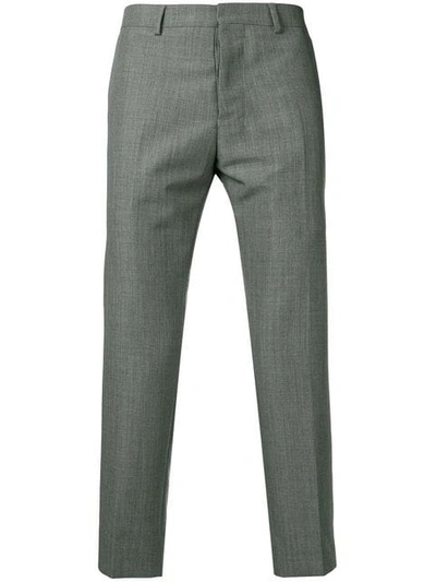 Shop Ami Alexandre Mattiussi Cropped Fit Trousers In Grey