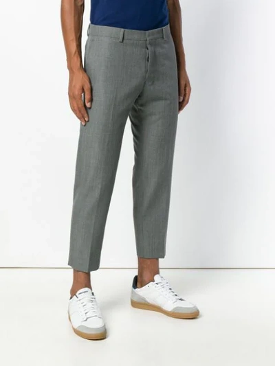 Shop Ami Alexandre Mattiussi Cropped Fit Trousers In Grey