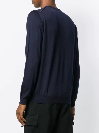 Shop Lanvin Pullover Mit Rundem Ausschnitt In Blue