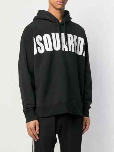 Shop Dsquared2 Kapuzenpullover Mit Logo - Schwarz In Black