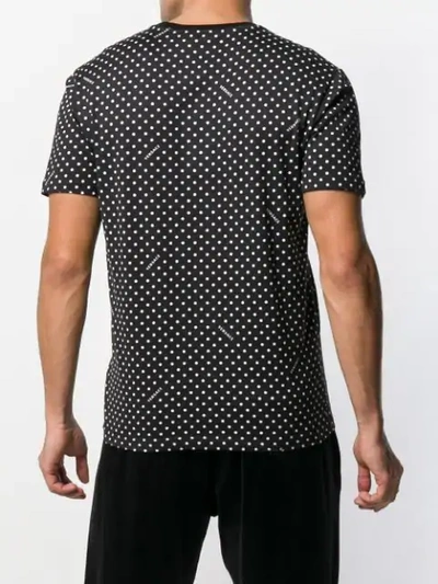 VERSACE POLKA DOT LOGO T-SHIRT - 黑色