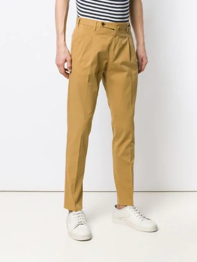 Shop Pt01 Tailored Chinos In Neutrals