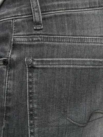 7 For All Mankind Tapered Stonewashed Jeans In Grey