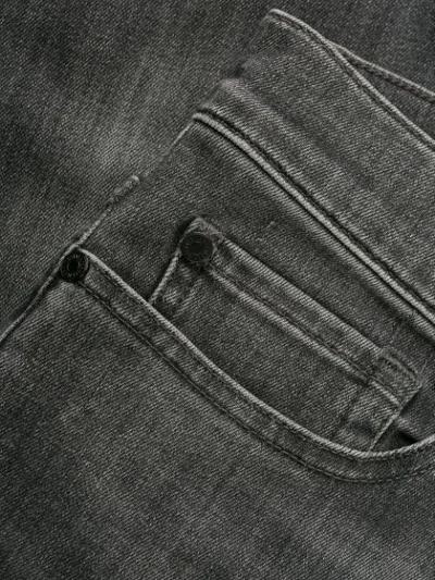 7 For All Mankind Tapered Stonewashed Jeans In Grey