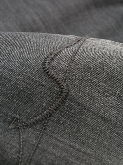 7 For All Mankind Tapered Stonewashed Jeans In Grey