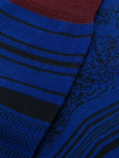 Shop Etro Intarsia Socks In Blue