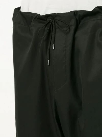 Shop Oamc Drawstring Tailored Trousers In Black