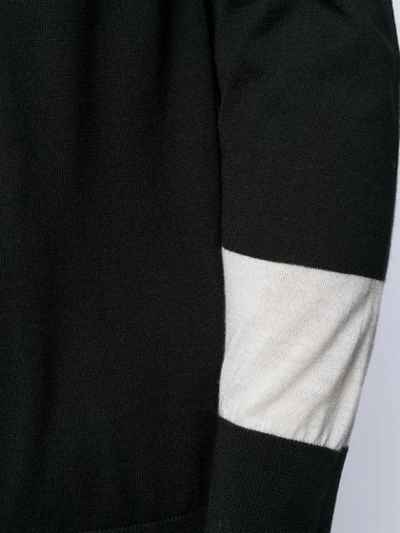 Shop Neil Barrett Contrasting Sleeves Sweater In Black