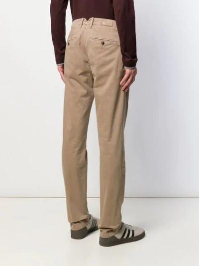 Shop Jacob Cohen Straight Leg Trousers In Brown